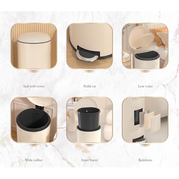 15 Gallon Dome Trash Can Stainless Steel Stainless Steel Trash Can with Inner Bucket