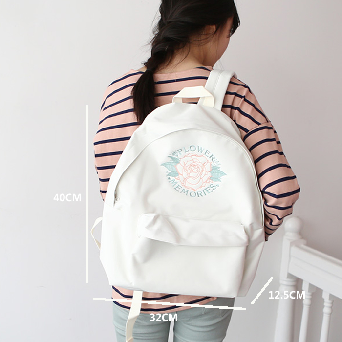 2017 Chinese Rose Embroidery PatternsWaterproof Backpack
