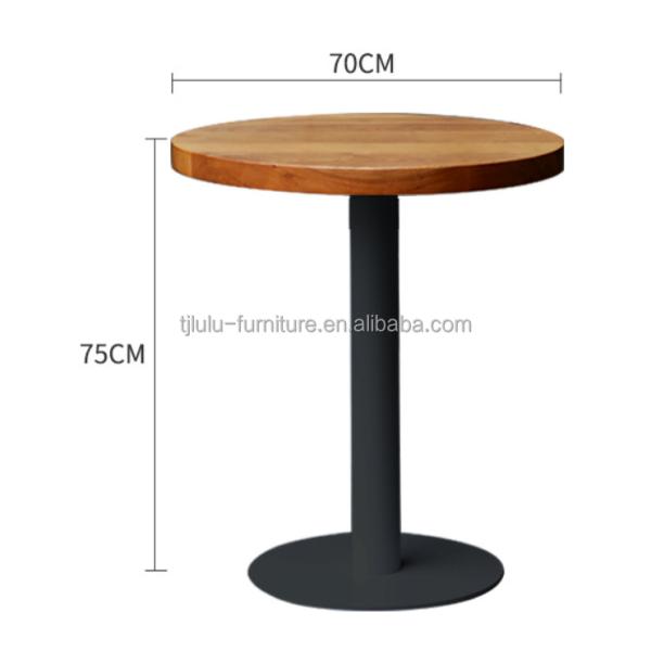 Modern Simple Style Dining Table Set for Office Building Solid Wood Restaurant Table