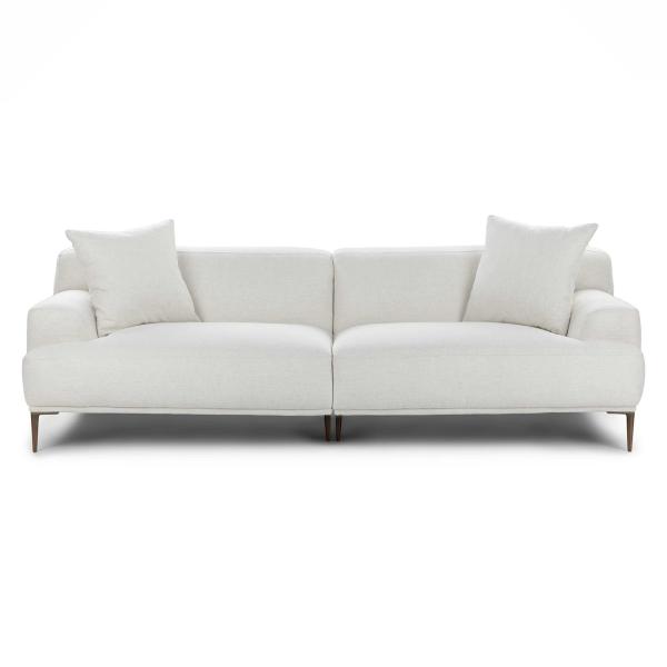 5 Star Hotel Luxury Modular Linen Fabric White Sectional Sofa For Room
