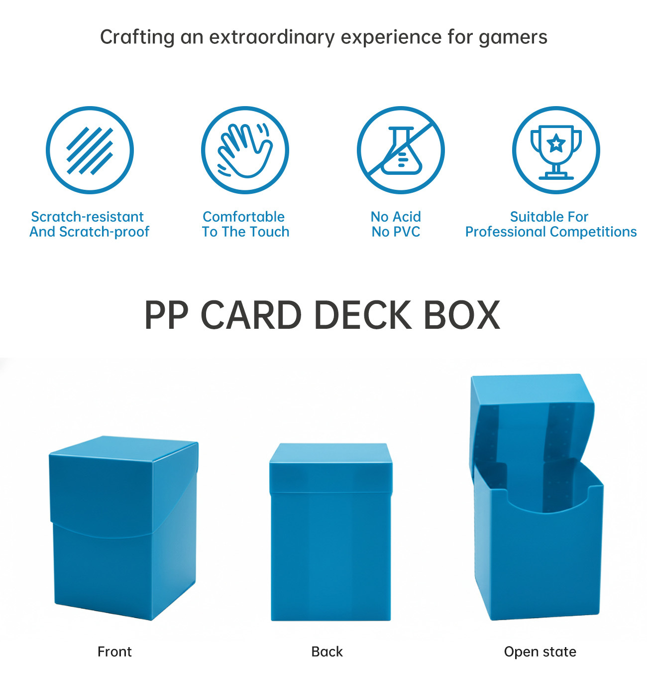 Rigid 100 Cards Plastic Deck Box Deck Card Box Archival Safe YuGiOh Cardboard Storage