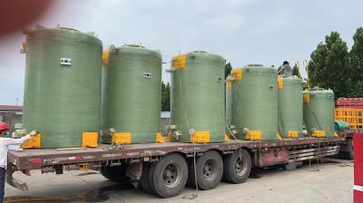 1800mm Filament Winding Chlorine Storage Tank Blue High Strength Finely Processed
