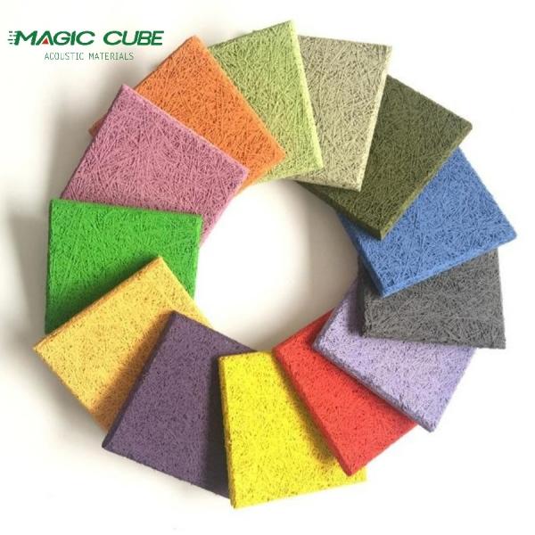 15 mm/ 20 mm/ 25 mm/ 35 mm Painéis acústicos de lã de madeira e cimento para absorção de som