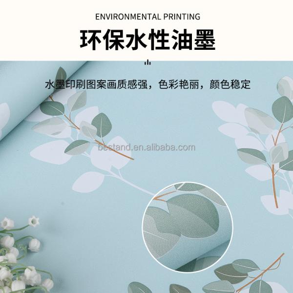 Autoadhesivo Vintage Papel de pared floral Estante de revestimiento para la cómoda de los cajones del gabinete a prueba de agua y diseño de flores 3D moderno