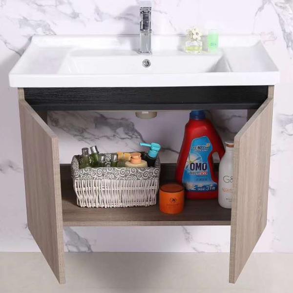 Отраженные твердые деревянные блоки тщеты шкафов Bathroom повешенные стеной