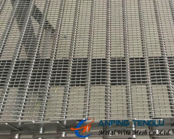 Stainlesss Steel Eyelink Belt (Wire Ring Belt), AISI Standard for Food Grade