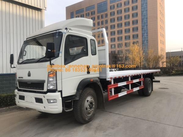 4x2 6 Tires Sinotruk Howo Flatbed Truck For 10- 20T Load Capaicty LHD