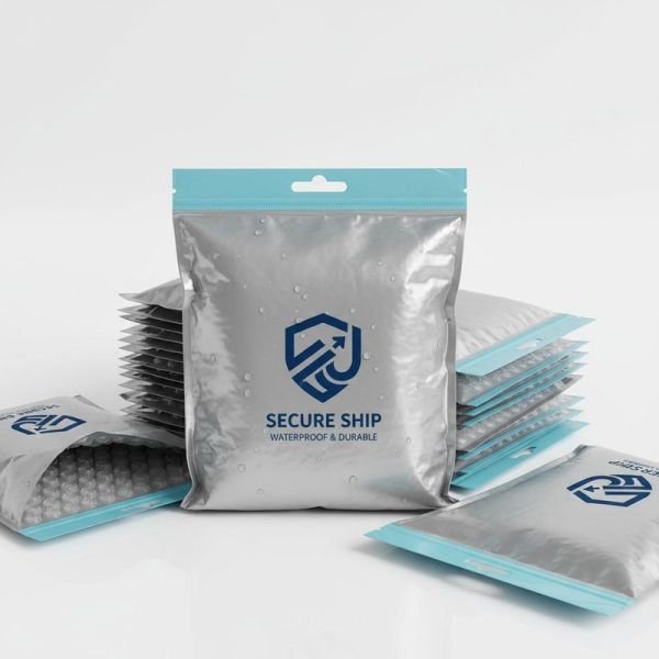 Self-sealing Adhesive Strip Bubble Mailing Bags Waterproof Custom Logo Design Durable Protective Packaging Envelopes for Secure Shipping