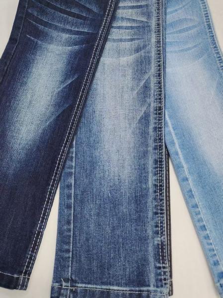 9.7oz  Spandex  Slub  Yarn 65%Cotton Denim Fabric 10S Shrink Resistant For Lady Jeans