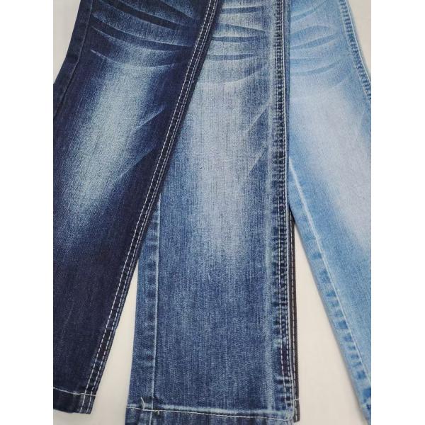 9.7oz Spandex Slub Yarn 65%Cotton Denim Fabric 10S Shrink Resistant For Lady Jeans