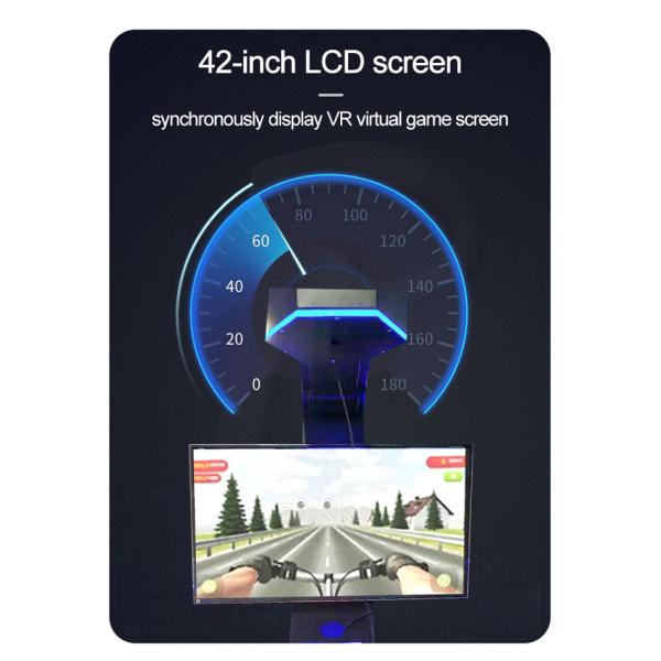 42 Inch Display Virtual Reality Game Machine VR Bicycle Racing Game Simulator