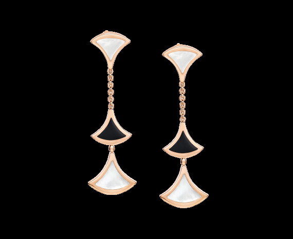 Piaget brand jewelry 18kt Rose earrings in 18K rose gold set with 2 brilliant-cut diamonds (approx. 0.01 ct).
