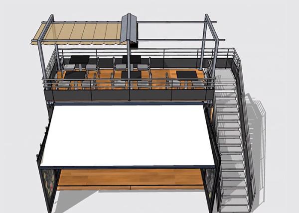 Topshaw Affordable design 15ft 20ft 40ft 10ft Food Container Restaurant for sale