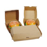 Boîte à burger en carton ondulé pour aliments rapides, écologique, de taille personnalisée en gros
