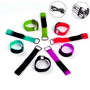 Multifunctional Hook And Loop Nylon Straps Thick 2mm Customized Logo