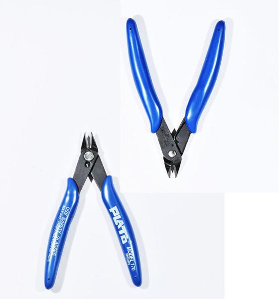 Flush Metal Wire Cutter Pliers For Cutting Stainless Steel Wire , Blue Color