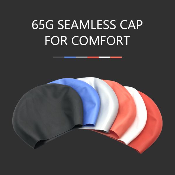 Customizable Waterproof Non-Slip Silicone Swimming Cap for Men, Women, and Children
