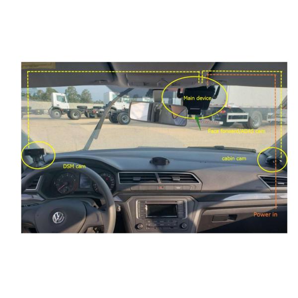 4CH AI ADAS Dashcam для предупреждения об отходе от полосы движения предупреждение о столкновении вперед Простая установка