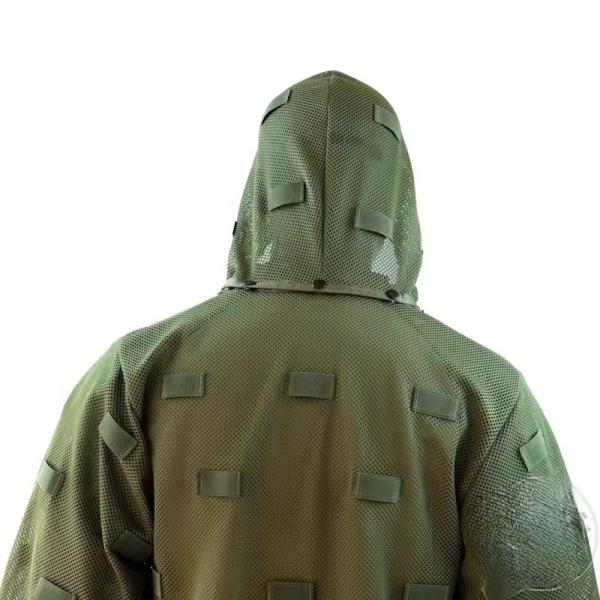 Breathable Nylon Mesh Tactical Ghillie Suit Army Green Camouflage Suit