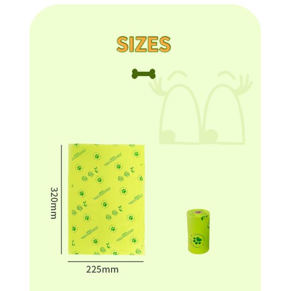 Biodegradable Compostable Degradable Dog Poop Bag Eco-Friendly Pet Waste Disposal Bag