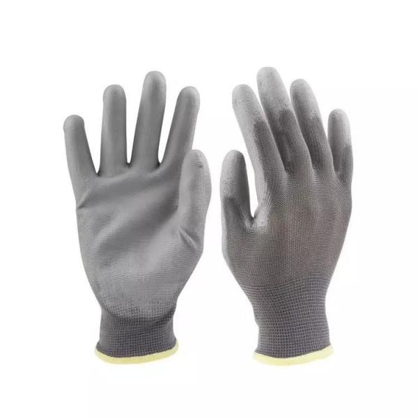 Nylon Knitted Anti Electrostatic Gloves PU Coated Cleanroom Palm Fit ESD Safety Gloves