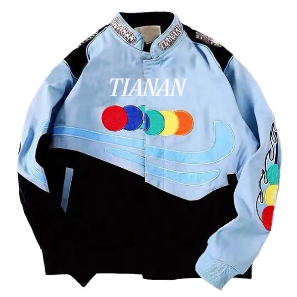 Custom Logo Letterman Jacket Varsity Bomber Baseball Motorcycle Racing Jacket OEM Embroidery Chenille Patches Jaket for Men