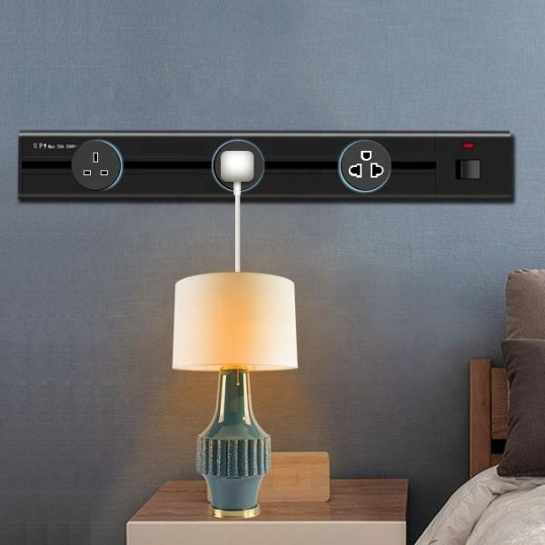 Fonction de raccordement à la prise électrique Socket de voie murale en aluminium avec courant nominal de 32 A