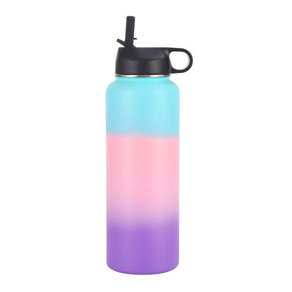 OEM Double Wall Sport Stainless Steel Water Bottle With Straw 350/550/750/960/1200/1800ML Lightweight Insulated Water Bottle For Hiking Stay Hydrated All Day