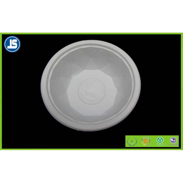 White Biodegradable Food Trays With Lip , PP Starch Bowl For Ice Cream