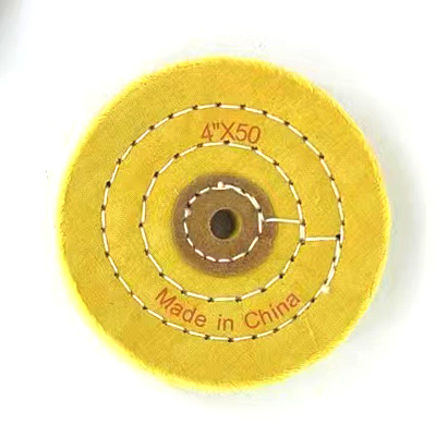 4 Inch Polishing Cotton Wheel White Yellow For Jewelry Finishing 3500RPM ODM