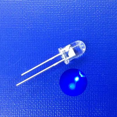 5mm através de Diodo LED 460nm 470nm Cor azul 120° ângulo de feixe 4-6LM Lente clara redonda