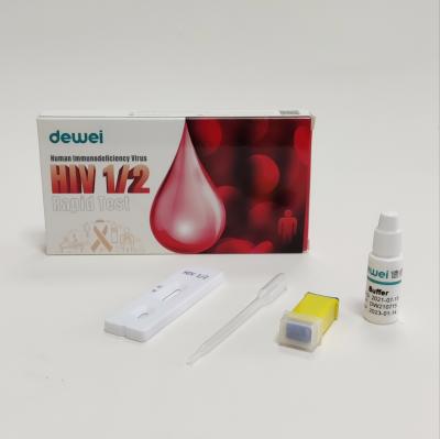 HIV 1/2 AIDS Rapid Blood Test Kit Single Package For Human Immunodeficiency Virus