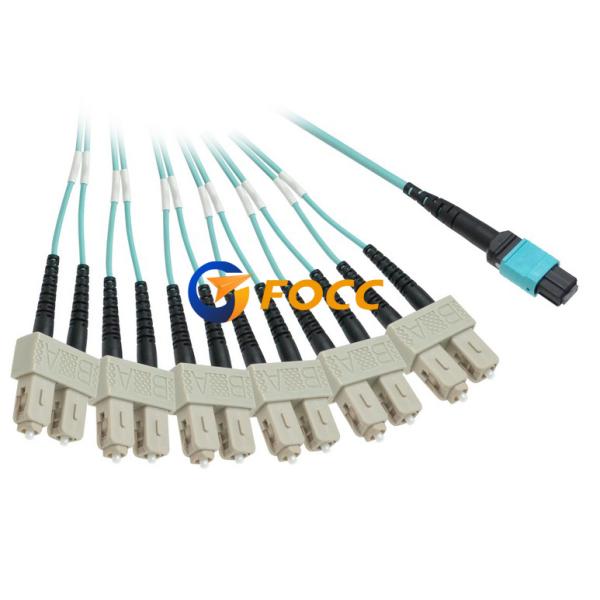 Female Fanout Fibre Optic Ethernet Cable 4 Duplex LC 40 Gigabit