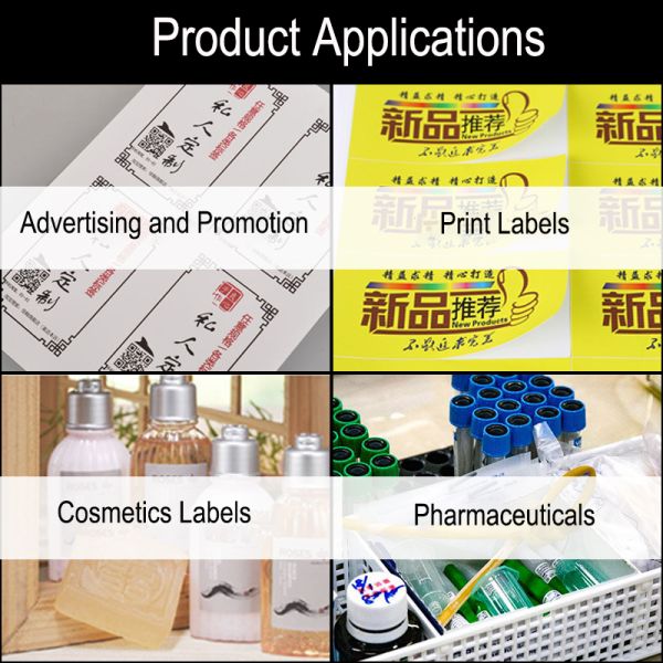 Waterproof Glossy Vinyl Photo Sticker Paper Factory Stock for Inkjet Printing for Promotion Grocery with Permanent Adhesive
