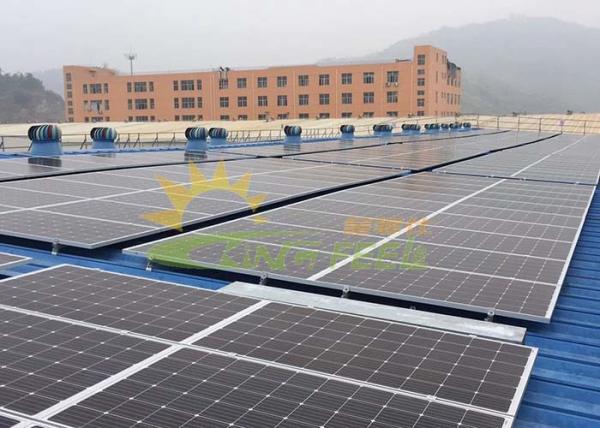 OEM 2-5 Rows Metal Roof Solar Mount For Hills And Slopes