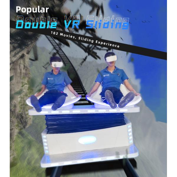 Игры имитатора кино 1.5KW двойные сползая VR торгового центра 9D VR