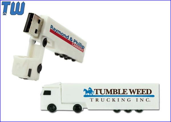 Mini Plastic 2D Truck 1GB USB Disk Transportation Company Storage Device