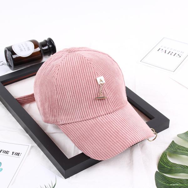 2018 trendy fashionable girls corduroy cap with MOQ only need 3 pcs, Women baseball cap