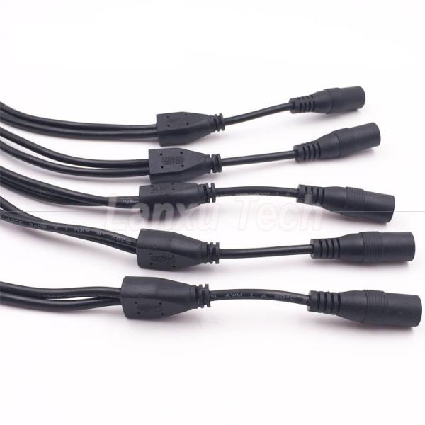 DC Male Female 5.5x2.1mm Jack Splitter Power Extension Cable for LED Light CCTV Camera