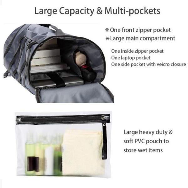 Женщины людей делают сумку водостойким выходных с мешком отсека ботинок влажным