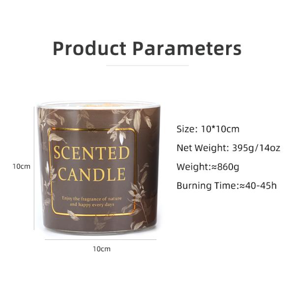 Glass Jar Fragrance Scented Candle Wax With Natural Soy Wax And Crystal