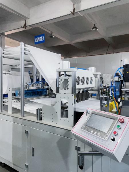 Outer Trapezoidal Air Filter Bag Machine Automatic One Line From Raw Material To Finished Product