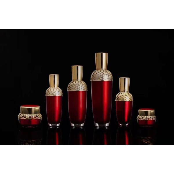 Oval Cosmetic Pump Bottle Acrylic 100ml Silk Screening Customized