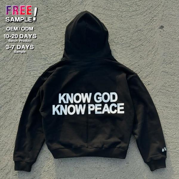 Fabricants de vêtements Logo imprimé sur mesure 3D sans chaussures Hoodie poids lourd Hoodies pullover lavage à l'acide Hoodie homme