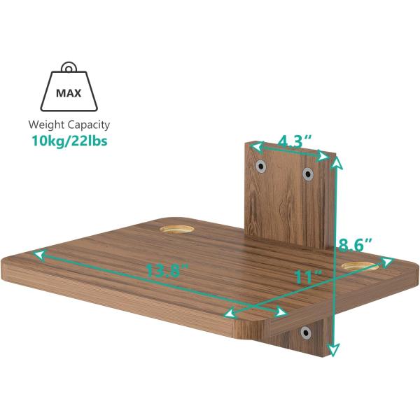 Customized Shape Floating TV Shelf for DVD Players Cable Boxes Routers Game Consoles