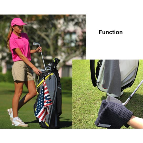 Personalized Outdoor Sport Golf Ball Towels Microfiber Waffle Golf Towel