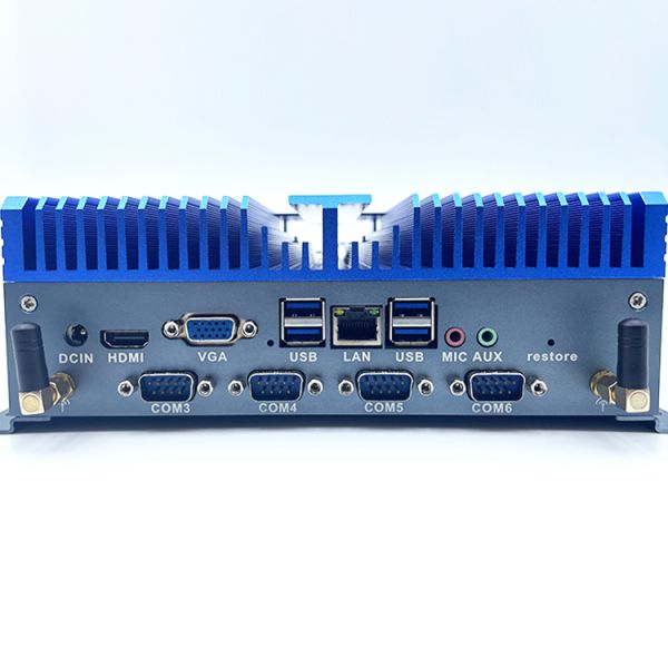 Huiyuan DIN Rail Industrial PC Intel Core Ultra5/7 Series 125U Fanless Embedded Mini Computer Dual LAN X86 Stock Aluminium