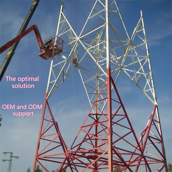 40M 42M 55M Cold Rolled Steel 4 Legged Telecom Tower For Data Center Backup Network