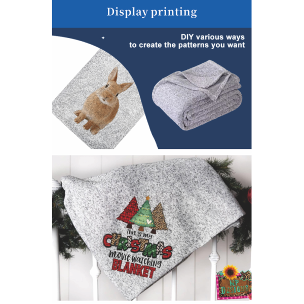 US Warehouse FREE Shipping Wholesaler Sublimation Blanks Hot Sales Sublimation Grey Blankets Adult Baby Blanket All Seasons