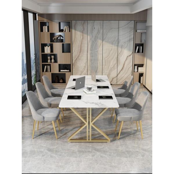 Легкая роскошная офисная мебель в скандинавском стиле 2 метра Мраморный конференц-стол и стол